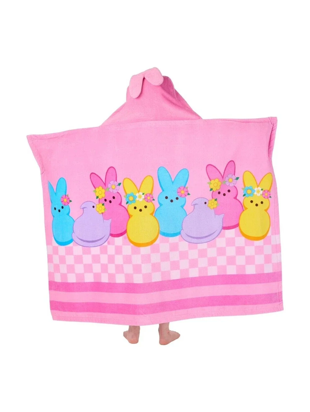 Peeps Kids Character 100% Cotton Hooded Towel With Hand Pockets